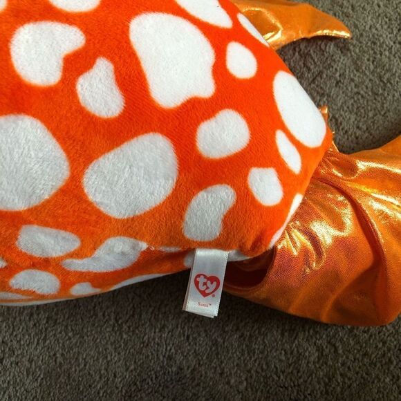 TY BEANIE BOOS SAMI THE GOLDFISH SPARKLE PLUSH 20” NEW W TAGS - Picture 5 of 6